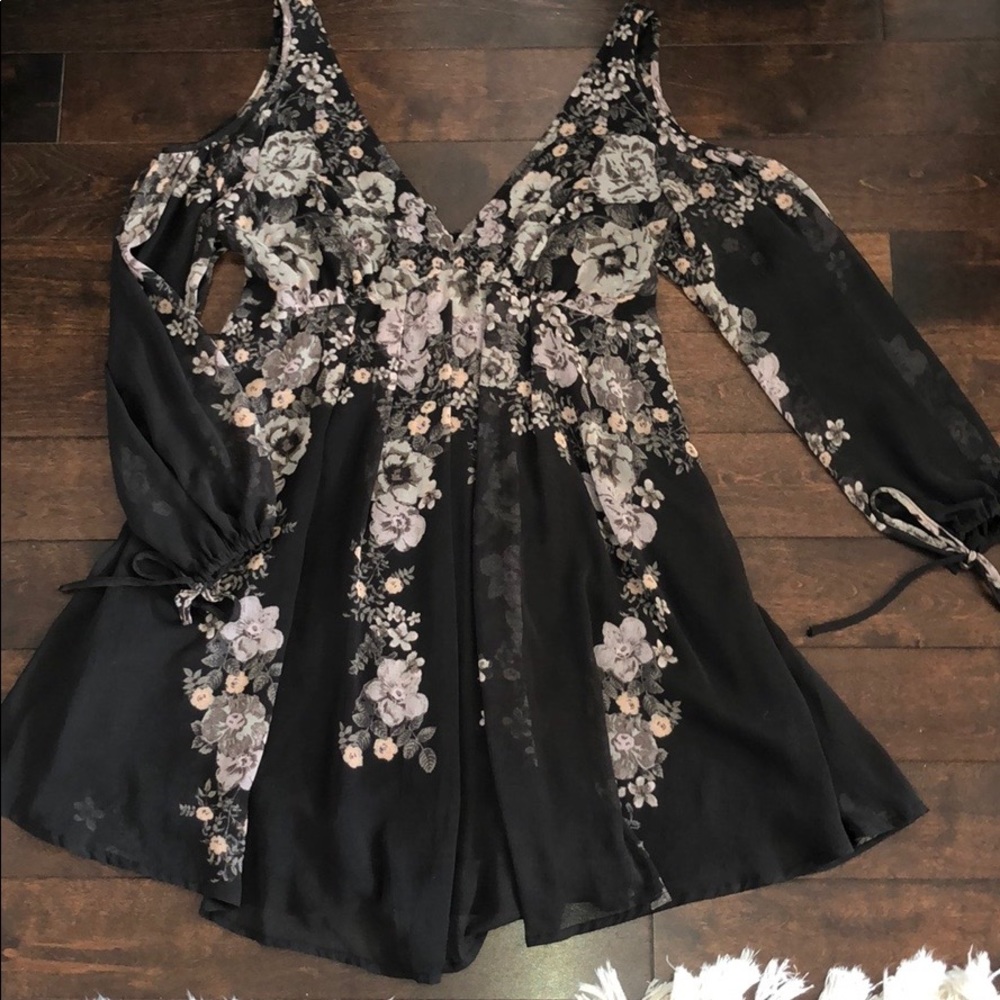 Free People cold shoulder floral dress